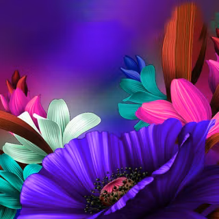 Bright flowers wallpaper