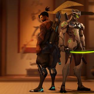 Genji and Hanzo wallpaper
