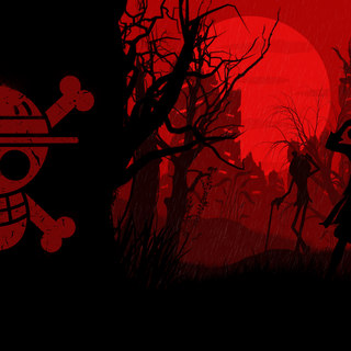 Black aesthetic One Piece PC wallpaper