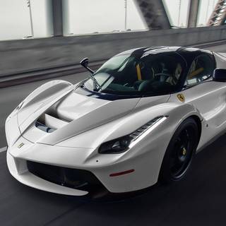 Ferrari LaFerrari white wallpaper