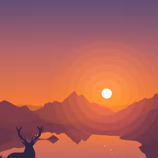 Sunset scene wallpaper