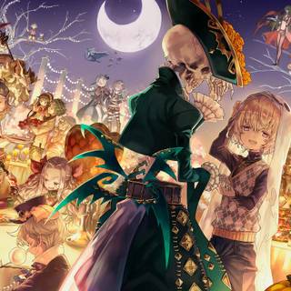Halloween desktop anime wallpaper