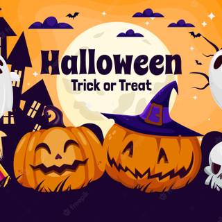 Panoramic Halloween wallpaper