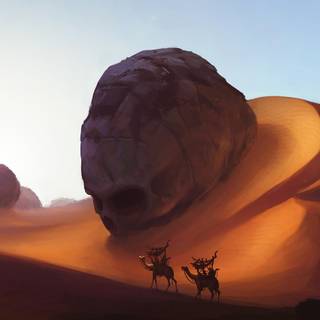 Fantasy desert wallpaper