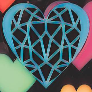 Pastel color hearts wallpaper