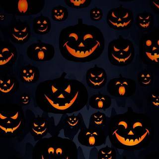 Halloween pumpkin Android wallpaper