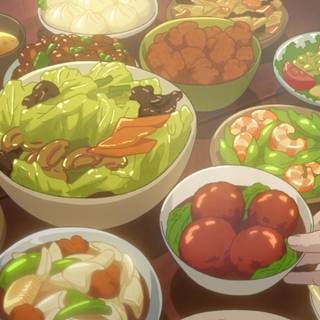 Aesthetic anime cooking wallpaper