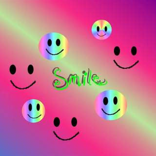 Pink smiley face wallpaper