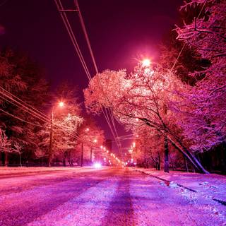 Winter city 4k wallpaper