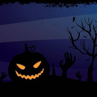 Dark blue Halloween wallpaper
