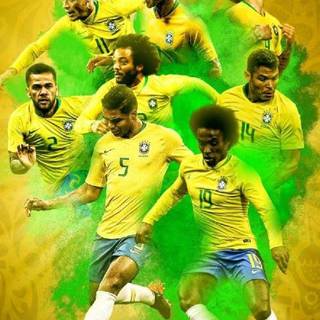 Brazil squad wallpaper