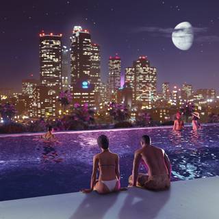 GTA 5 night wallpaper