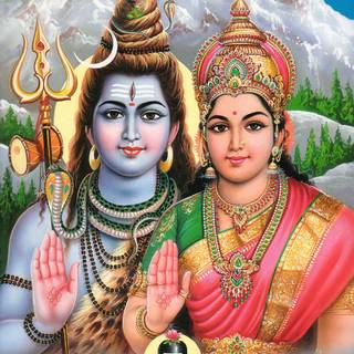 Shiva Parvathi love wallpaper