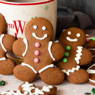Gingerbread men wallpaper