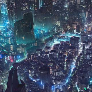 Cyberpunk pixel iPhone 12 wallpaper