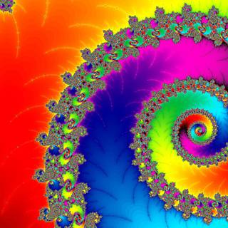 Rainbow spiral wallpaper