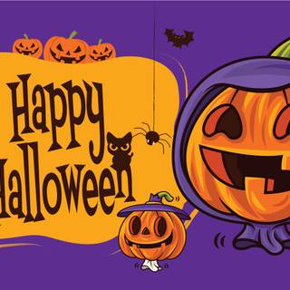 Cartoon cute Halloween wallpaper