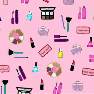 Pink makeup wallpaper
