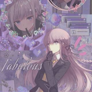 Sad purple anime wallpaper