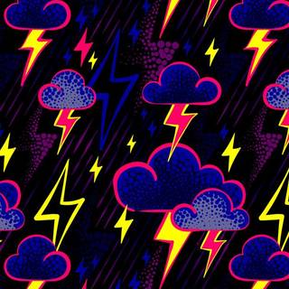 Neon lightning wallpaper