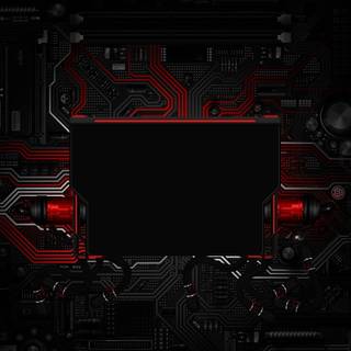 Red circuit wallpaper