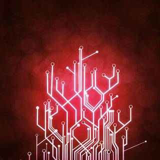 Red circuit wallpaper