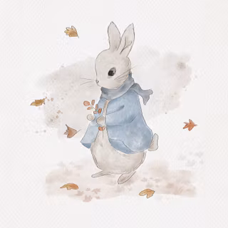 Autumn rabbit wallpaper