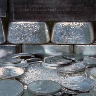 Silver coins wallpaper