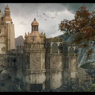 Abandoned castle wallpaper