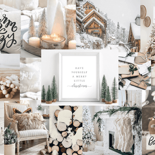 White winter collage wallpaper