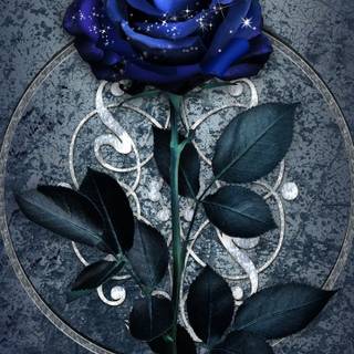 Lovely blue flowers wallpaper