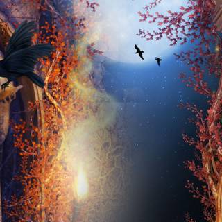 Autumn goth wallpaper