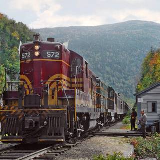 Autumn train rides wallpaper