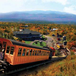 Autumn train rides wallpaper