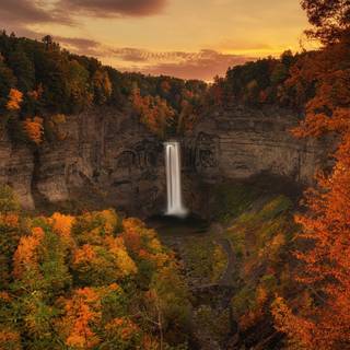 Autumn twilight wallpaper