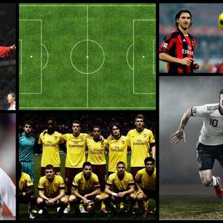 Soccer collage wallpaper