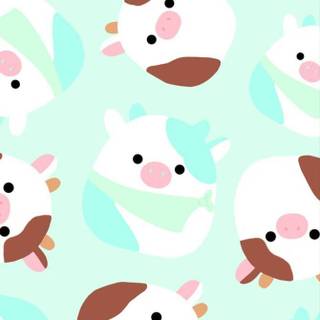 Winter cow print wallpaper