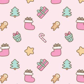 Kawaii Christmas iPad wallpaper
