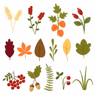 Autumn leaves cartoon wallpaper