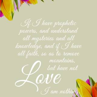 Flower with message wallpaper