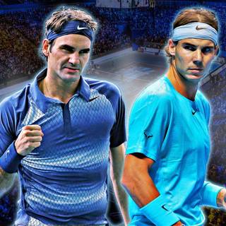 Roger Federer and Nadal wallpaper