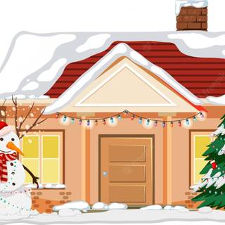 Winter lights cartoon wallpaper