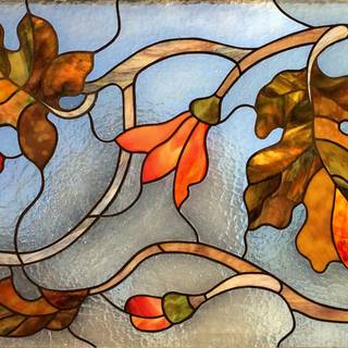 Autumn glass art wallpaper