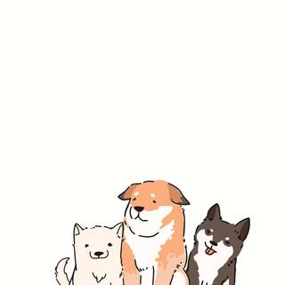 Puppy drawing wallpaper