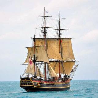 Vintage ship wallpaper