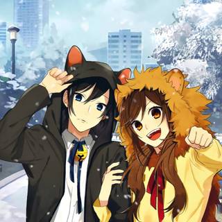 Winter anime mobile wallpaper