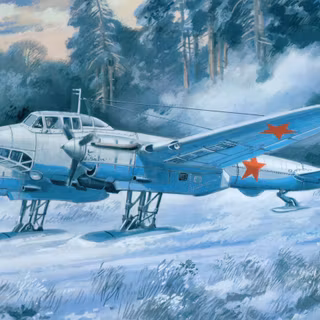 Winter plane wallpaper