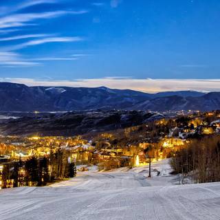 Winter night peace wallpaper