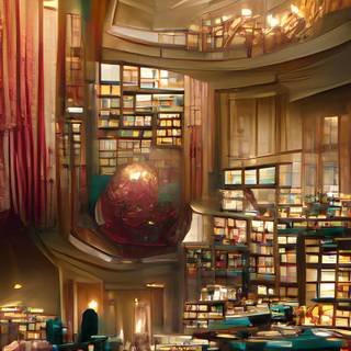 Magic library wallpaper