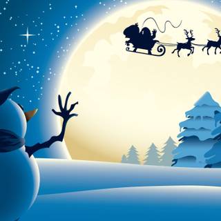 Christmas snowmen wallpaper